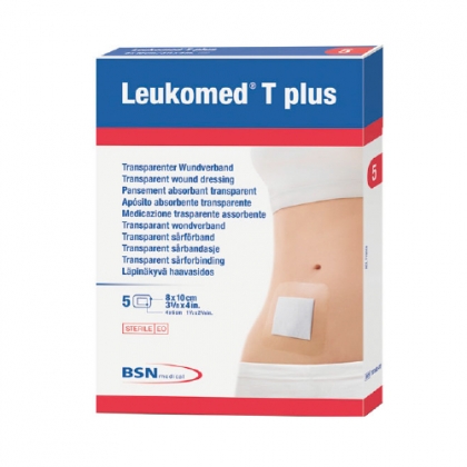 Leukomed T-Plus - Miếng dán phim trong có gạc vô trùng 10cm x 35cm